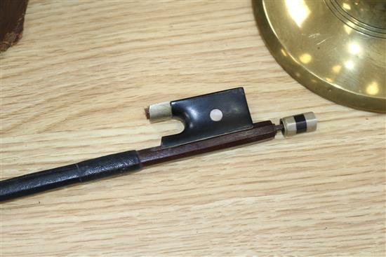 A 19th century violin by Louis Jolly, with bow cased Length 62cm